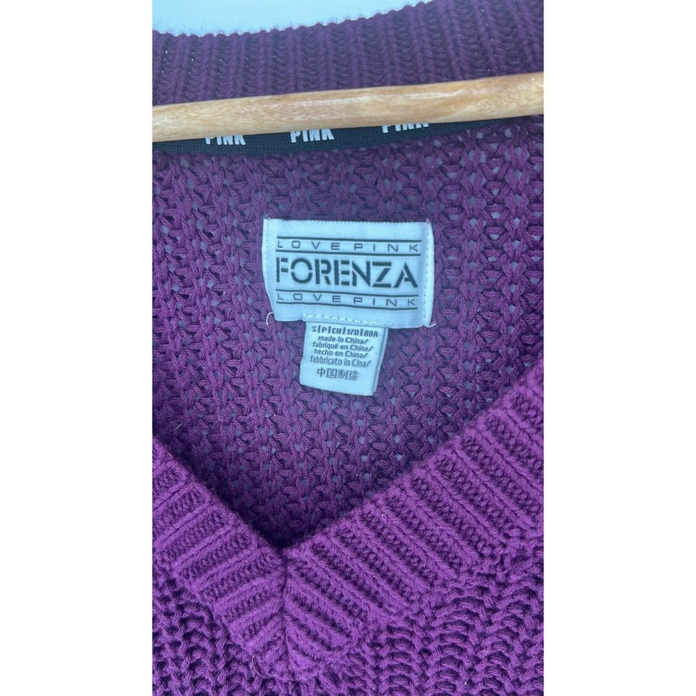 PINK Victoria's Secret V-Neck Sweater Ribbed Knit Pullover Casual‎ Top